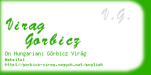 virag gorbicz business card